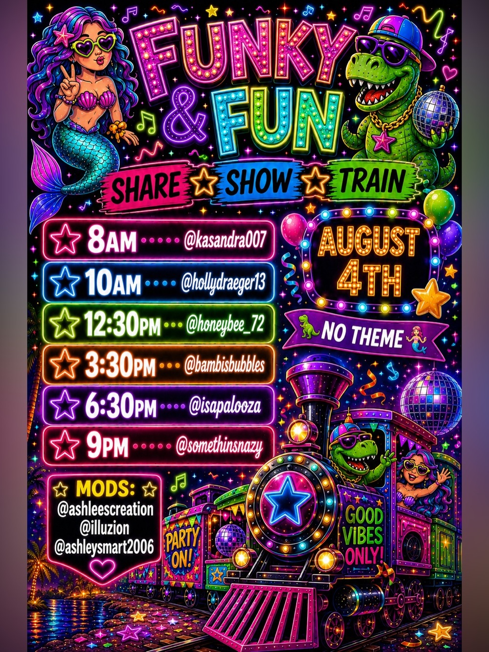 Funky & Fun Share Show Train 8AM-11:30PM or later! - Picture 1 of 17